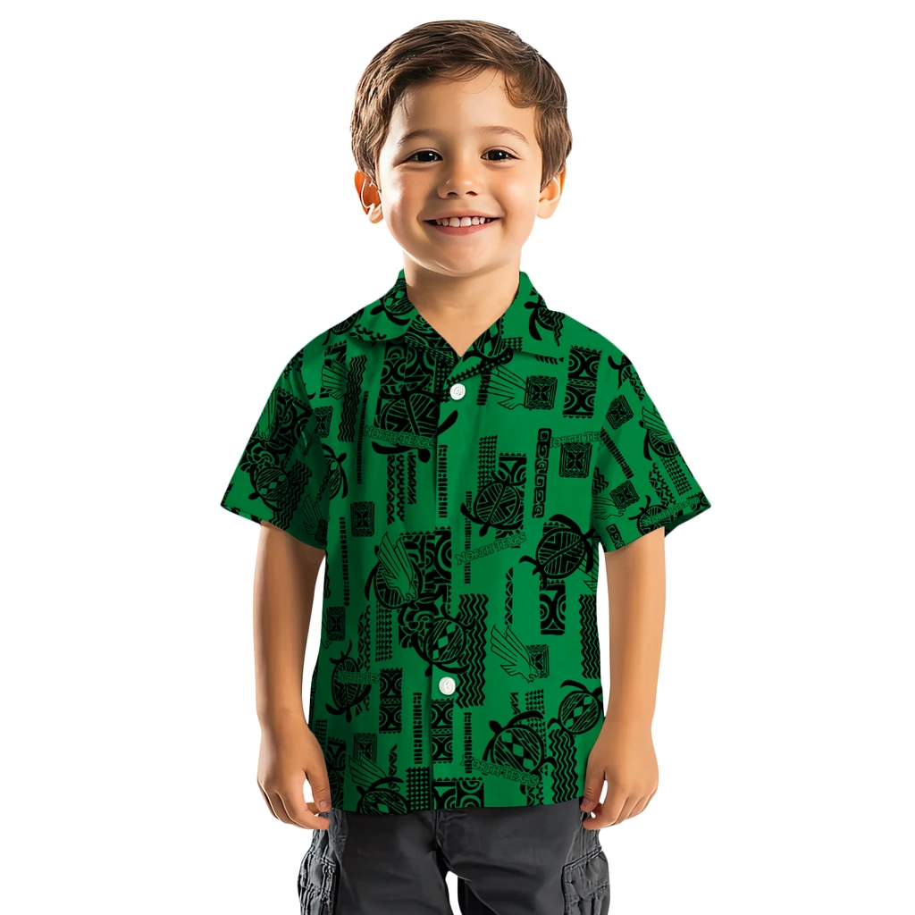 North Texas Mean Green Hawaiian Shirt - Turtle Lines north texas mean green turtle lines green hawaiian shirts top rated