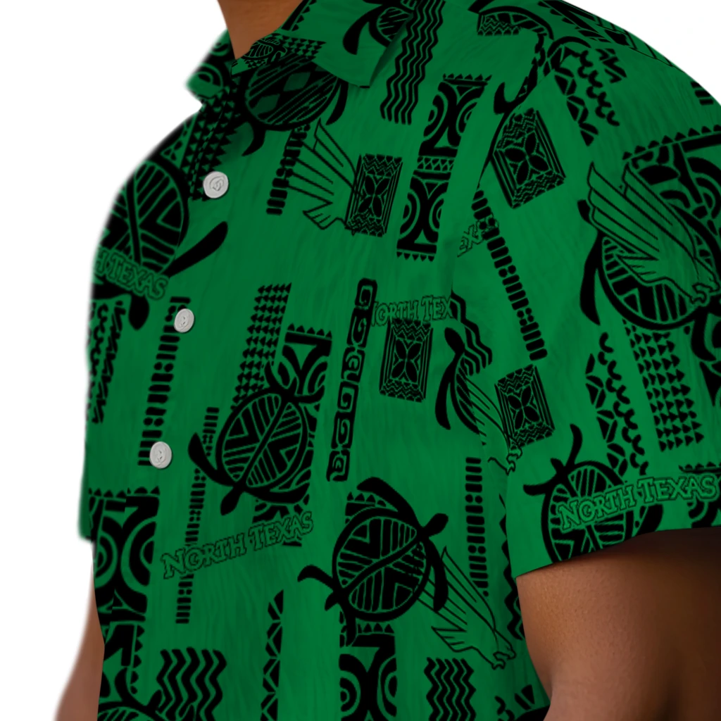 North Texas Mean Green Hawaiian Shirt - Turtle Lines north texas mean green turtle lines green hawaiian shirts trendy