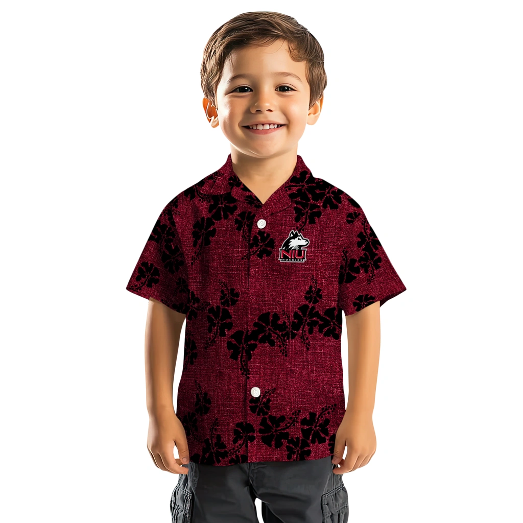 Northern Illinois Huskies Hawaiian Shirt - 50th State Flower northern illinois huskies hibiscus petals red hawaiian shirts top rated