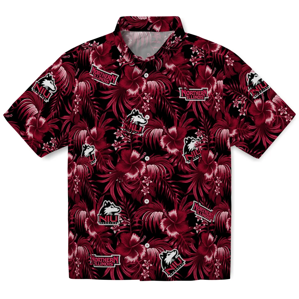 Northern Illinois Huskies Hawaiian Shirt - Hibiscus Exotic northern illinois huskies hibiscus exotic red hawaiian shirts best selling