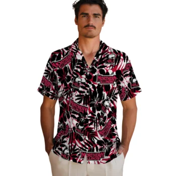 northern illinois huskies hibiscus overlay hawaiian shirts fashion forward