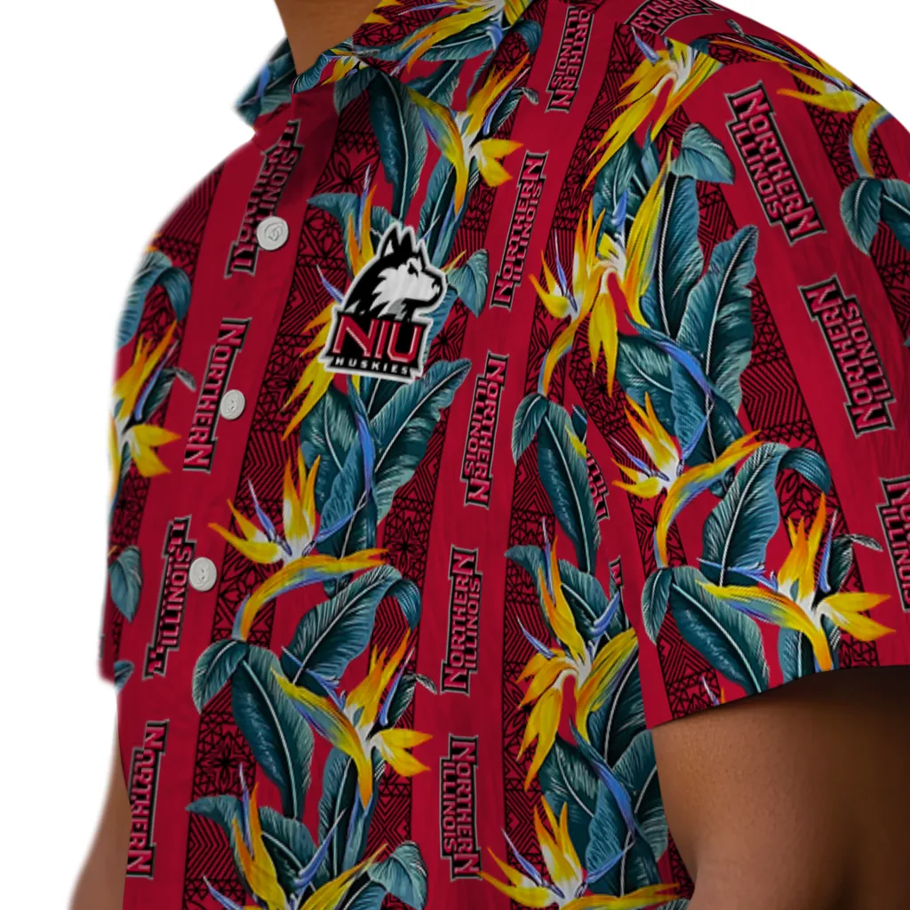 Northern Illinois Huskies Hawaiian Shirt - Paradise Vines northern illinois huskies paradise vines red hawaiian shirts trendy