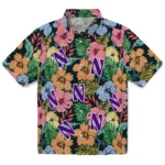 Northwestern Wildcats Hawaiian Shirt – Brilliant Hibiscus Garden