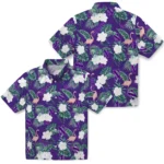 Northwestern Wildcats Hawaiian Shirt – Flamingo and Hibiscus