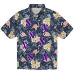 Northwestern Wildcats Hawaiian Shirt – Flamingo Hibiscus