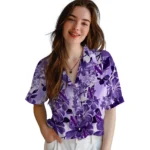 Northwestern Wildcats Hawaiian Shirt – Hibiscus Arrangement