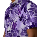 Northwestern Wildcats Hawaiian Shirt – Hibiscus Arrangement