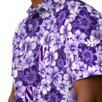 Northwestern Wildcats Hawaiian Shirt – Hibiscus Blooms