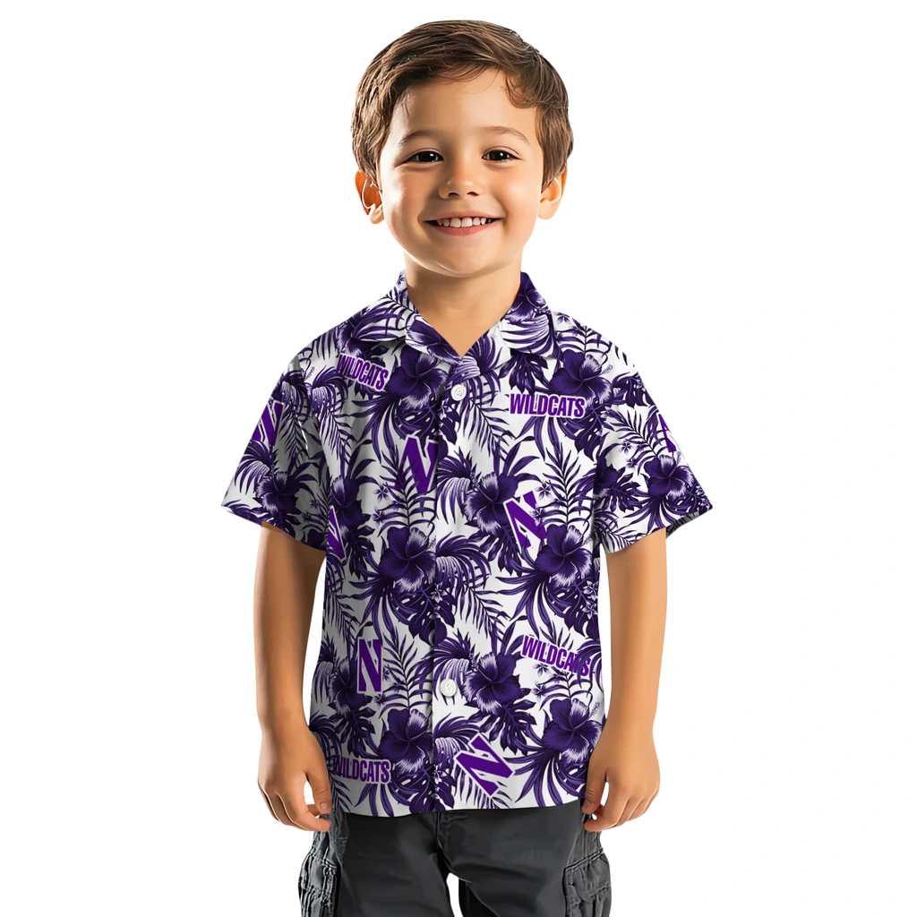 Northwestern Wildcats Hawaiian Shirt - Hibiscus Exotic northwestern wildcats hibiscus exotic purple hawaiian shirts top rated