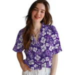 Northwestern Wildcats Hawaiian Shirt – Hibiscus Flower Design