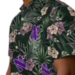 Northwestern Wildcats Hawaiian Shirt – Hibiscus Leaves Pattern
