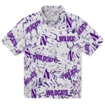 Northwestern Wildcats Hawaiian Shirt – Hibiscus Overlay