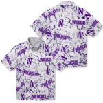 Northwestern Wildcats Hawaiian Shirt – Hibiscus Overlay