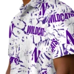 Northwestern Wildcats Hawaiian Shirt – Hibiscus Overlay
