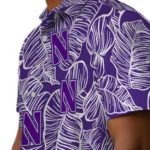 Northwestern Wildcats Hawaiian Shirt – Leaf Outline
