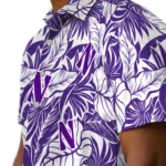 Northwestern Wildcats Hawaiian Shirt – Monstera Layer