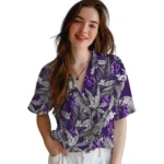 Northwestern Wildcats Hawaiian Shirt – Palm Leaves