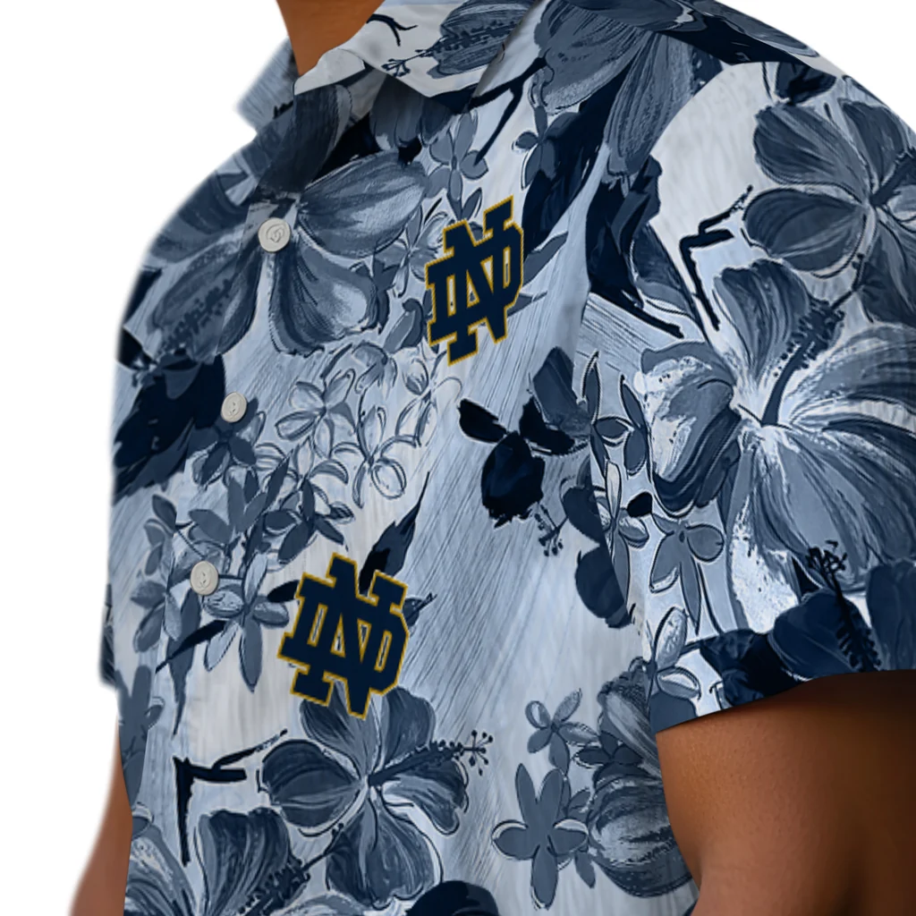 Notre Dame Fighting Irish Hawaiian Shirt - Hibiscus Arrangement notre dame fighting irish hibiscus arrangement navy hawaiian shirts trendy