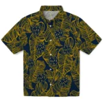 Notre Dame Fighting Irish Hawaiian Shirt – Leaf Outline