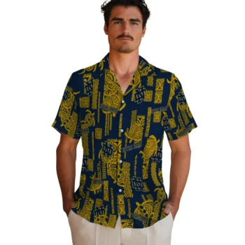 notre dame fighting irish turtle lines navy hawaiian shirts fashion forward