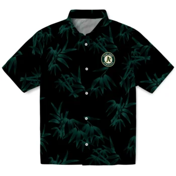 oakland athletics bamboo branches green black hawaiian shirts best selling