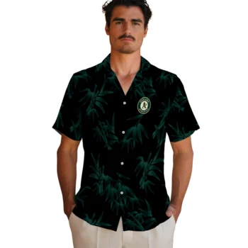 oakland athletics bamboo branches green black hawaiian shirts fashion forward