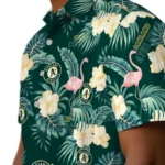 Oakland Athletics Hawaiian Shirt – Flamingo and Hibiscus