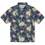 Oakland Athletics Hawaiian Shirt – Flamingo Hibiscus