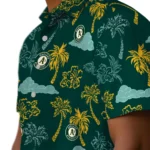Oakland Athletics Hawaiian Shirt – Palm And Clouds