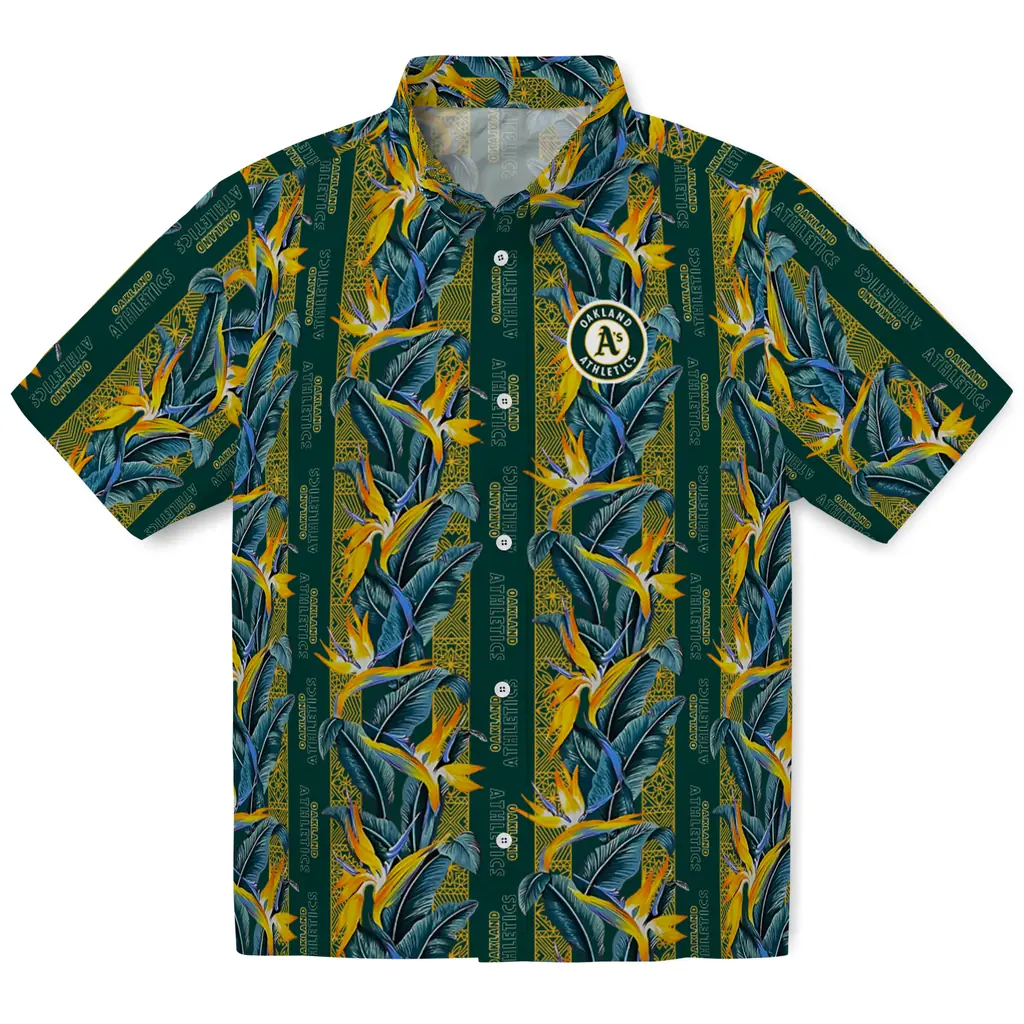 Oakland Athletics Hawaiian Shirt - Paradise Vines oakland athletics paradise vines green hawaiian shirts best selling