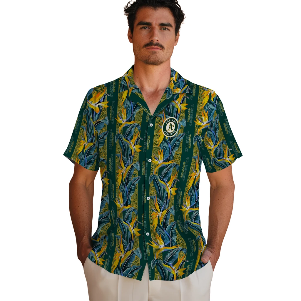 Oakland Athletics Hawaiian Shirt - Paradise Vines oakland athletics paradise vines green hawaiian shirts fashion forward