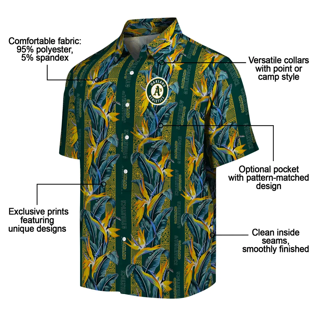 Oakland Athletics Hawaiian Shirt - Paradise Vines oakland athletics paradise vines green hawaiian shirts new arrival