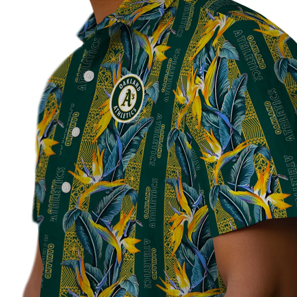 Oakland Athletics Hawaiian Shirt - Paradise Vines oakland athletics paradise vines green hawaiian shirts trendy