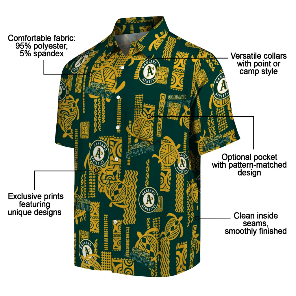 Oakland Athletics Hawaiian Shirt - Turtle Lines oakland athletics turtle lines green hawaiian shirts new arrival