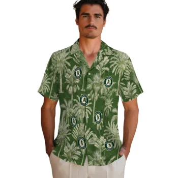 oakland athletics palm shadows green hawaiian shirts fashion forward