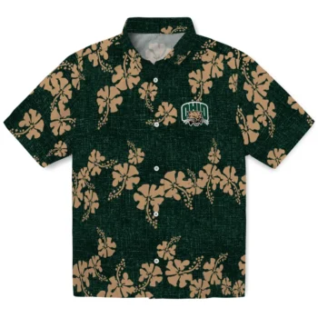 ohio bobcats hibiscus petals green hawaiian shirts best selling