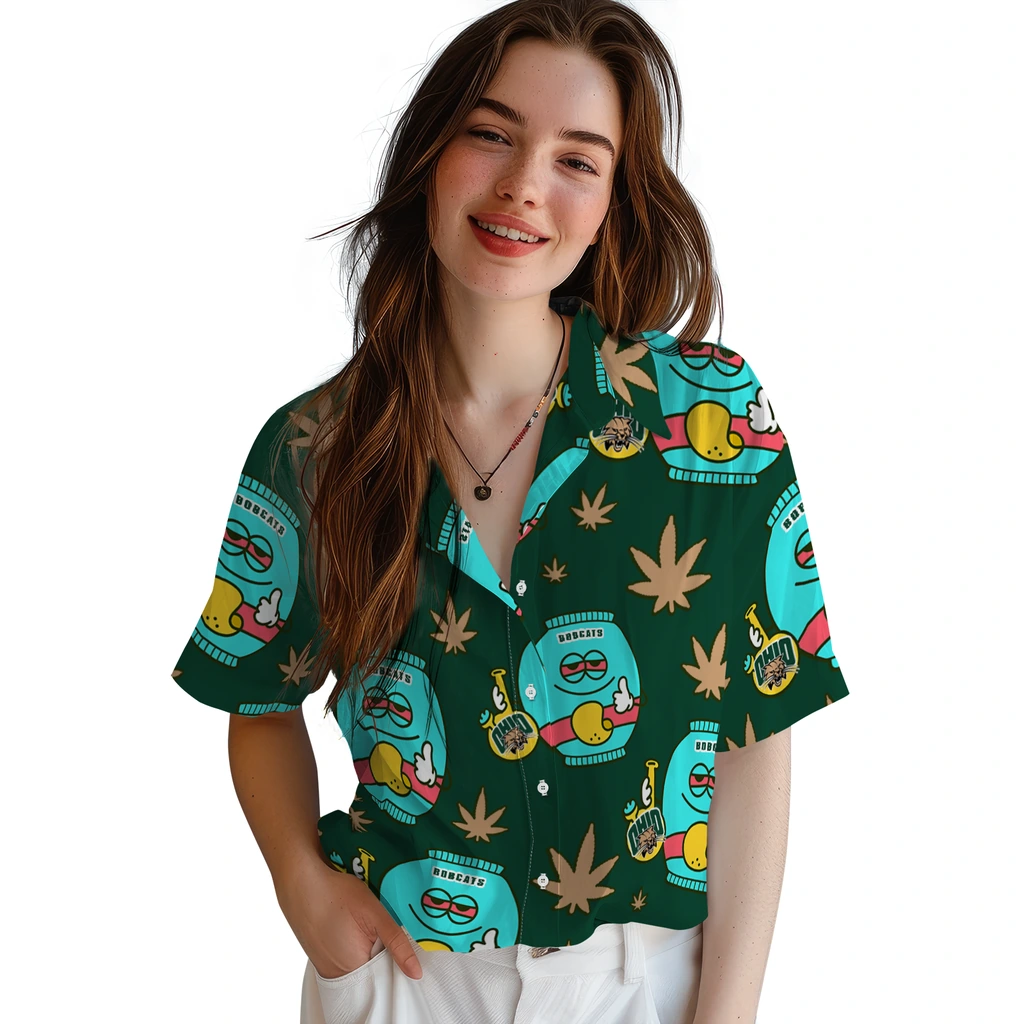 Ohio Bobcats Hawaiian Shirt - Chill Vibe ohio bobcats bong smile green hawaiian shirts latest model