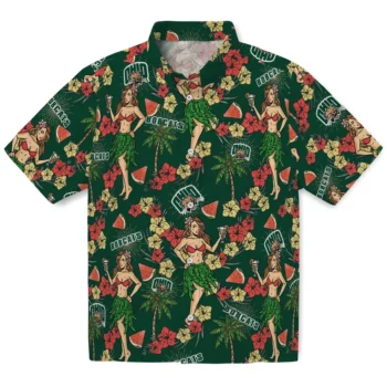 ohio bobcats hawaiian girls design green hawaiian shirts best selling