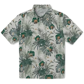 ohio bobcats hibiscus designs beige hawaiian shirts best selling