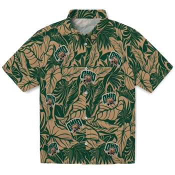 ohio bobcats monstera layer green hawaiian shirts best selling