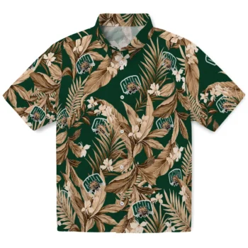 ohio bobcats palm leaves green hawaiian shirts best selling