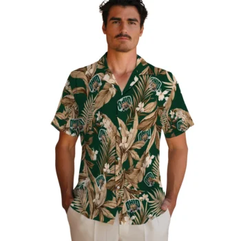ohio bobcats palm leaves green hawaiian shirts fashion forward