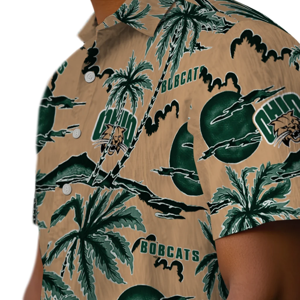 Ohio Bobcats Hawaiian Shirt - Palm Sunset ohio bobcats palm sunset hawaiian shirts trendy