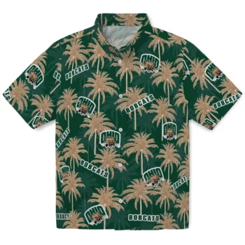 ohio bobcats palm grove green hawaiian shirts best selling