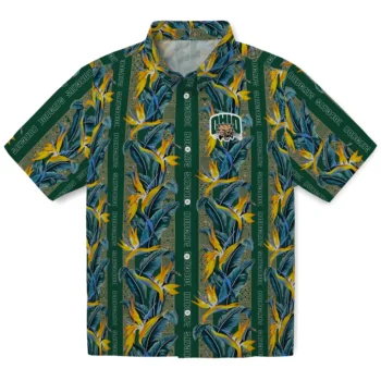 ohio bobcats paradise vines green hawaiian shirts best selling