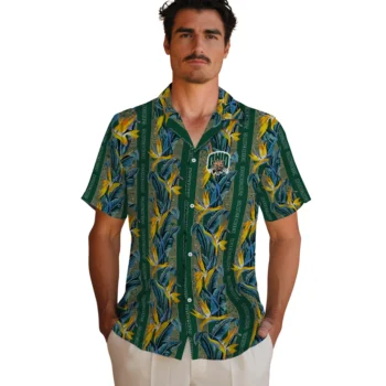 ohio bobcats paradise vines green hawaiian shirts fashion forward