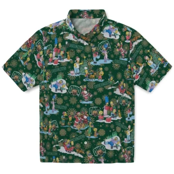 ohio bobcats simpsons christmas green hawaiian shirts best selling