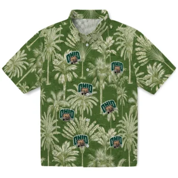 ohio bobcats palm shadows green hawaiian shirts best selling