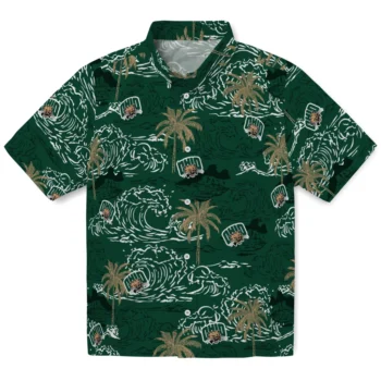 ohio bobcats wave palm green hawaiian shirts best selling