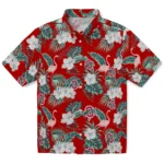 Ohio State Buckeyes Hawaiian Shirt – Flamingo and Hibiscus